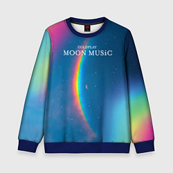 Свитшот детский Moon music Coldplay, цвет: 3D-синий