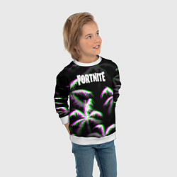Свитшот детский Fortnite glitch tropix, цвет: 3D-белый — фото 2