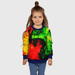 Свитшот детский Elden ring в огне рпг, цвет: 3D-синий — фото 2