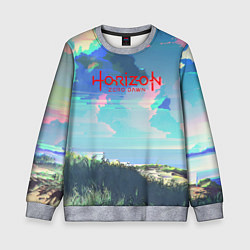 Свитшот детский Horizon: Zero Dawn game steel, цвет: 3D-меланж