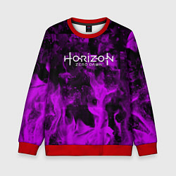 Свитшот детский Horizon: Zero Dawn flame neon steel, цвет: 3D-красный