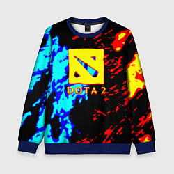 Свитшот детский Dota 2 огненный стиль, цвет: 3D-синий