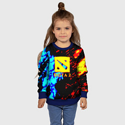 Свитшот детский Dota 2 огненный стиль, цвет: 3D-синий — фото 2