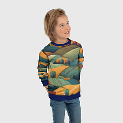 Свитшот детский Луга поля, цвет: 3D-синий — фото 2