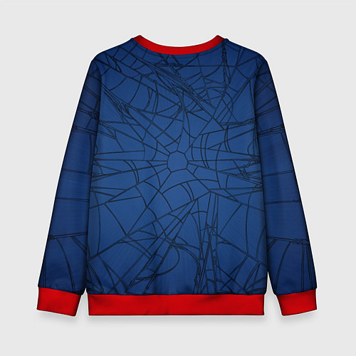 Детский свитшот Spider-man with a spider web / 3D-Красный – фото 2