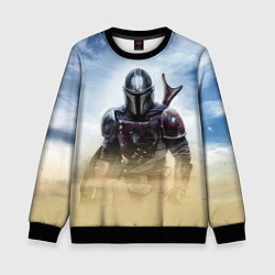 Свитшот детский Дин Джарин - Мандалорец, цвет: 3D-черный
