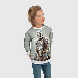 Свитшот детский The Mandalorian - Din Djarin, цвет: 3D-белый — фото 2