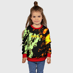 Свитшот детский Portal огненные краски текстура, цвет: 3D-красный — фото 2