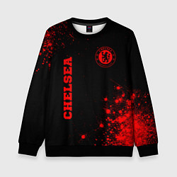 Свитшот детский Chelsea - red gradient вертикально, цвет: 3D-черный