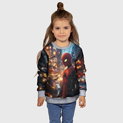 Свитшот детский Spider-man new year, цвет: 3D-меланж — фото 2