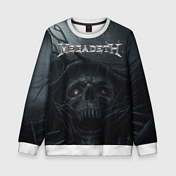 Свитшот детский Megadeth череп под деревом, цвет: 3D-белый