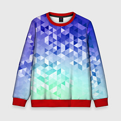 Свитшот детский Градиентная геометрия, цвет: 3D-красный