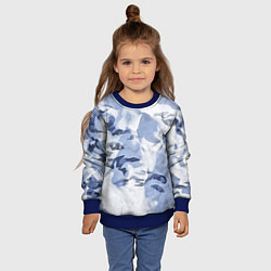 Свитшот детский Альпийский камуфляж, цвет: 3D-синий — фото 2