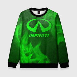 Свитшот детский Infiniti - green gradient, цвет: 3D-черный