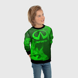 Свитшот детский Infiniti - green gradient, цвет: 3D-черный — фото 2