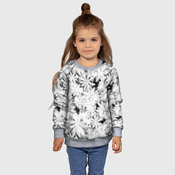 Свитшот детский Рождественский мороз на стекле, цвет: 3D-меланж — фото 2