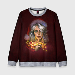 Свитшот детский Цирилла в шапке - The Witcher new year, цвет: 3D-меланж