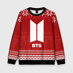 Свитшот детский Новогодний BTS, цвет: 3D-черный