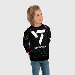 Свитшот детский Seventeen конфети, цвет: 3D-черный — фото 2