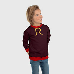 Свитшот детский Weasley jumper letter R, цвет: 3D-красный — фото 2