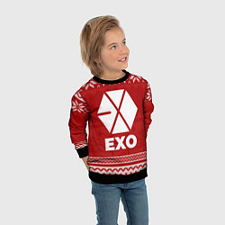 Свитшот детский Новогодний Exo, цвет: 3D-черный — фото 2
