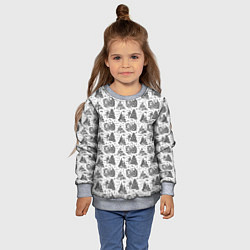 Свитшот детский Новогодние зверята, цвет: 3D-меланж — фото 2