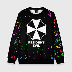 Свитшот детский Resident Evil конфети, цвет: 3D-черный
