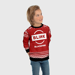Свитшот детский Новогодний Blackpink, цвет: 3D-черный — фото 2