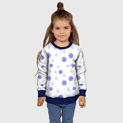 Свитшот детский Зимний узор со снежинками, цвет: 3D-синий — фото 2