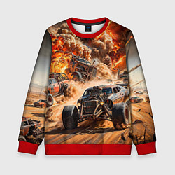 Свитшот детский Mad Max - explosion cars, цвет: 3D-красный