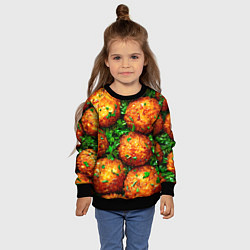 Свитшот детский Котлеты, цвет: 3D-черный — фото 2