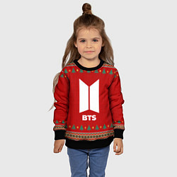 Свитшот детский BTS new year, цвет: 3D-черный — фото 2