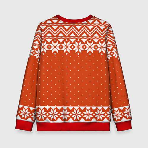 Детский свитшот Незуко Комадо свитер новогодний / 3D-Красный – фото 2