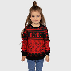 Свитшот детский ACDC christmas sweater, цвет: 3D-черный — фото 2