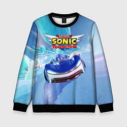 Свитшот детский Team Sonic racing - speed, цвет: 3D-черный