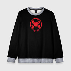 Свитшот детский Miles Morales - logo, цвет: 3D-меланж
