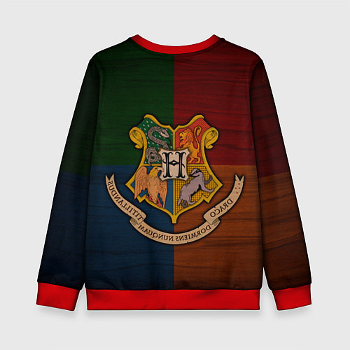 Детский свитшот Hogwarts emblem / 3D-Красный – фото 2