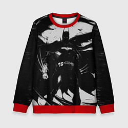 Свитшот детский Бэтмен - арт, цвет: 3D-красный