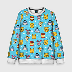 Свитшот детский Винни Пух, цвет: 3D-белый