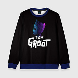 Свитшот детский Я есть Грут, цвет: 3D-синий