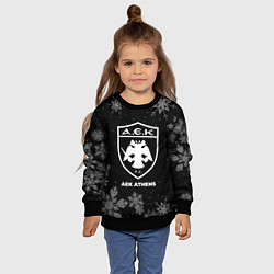Свитшот детский Снежный AEK Athens, цвет: 3D-черный — фото 2