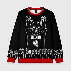 Детский свитшот Green Day: cat rock