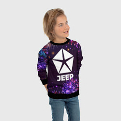 Свитшот детский Праздничный Jeep, цвет: 3D-черный — фото 2