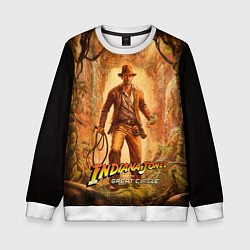 Свитшот детский Инди Indiana Jones and the great circle, цвет: 3D-белый