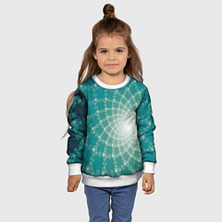 Свитшот детский Фрактальная абстракция, цвет: 3D-белый — фото 2