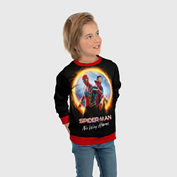 Свитшот детский Доктор Стрэндж и Человек паук нет пути домой, цвет: 3D-красный — фото 2