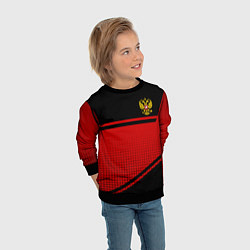 Свитшот детский Россия герб геометрия, цвет: 3D-черный — фото 2