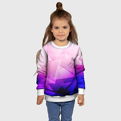 Свитшот детский Неоновая геометрия осколки, цвет: 3D-белый — фото 2