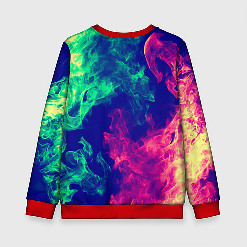 Детский свитшот Огненный стиль текстура / 3D-Красный – фото 2