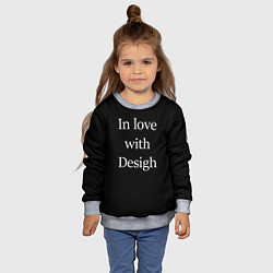 Свитшот детский In love with Design, цвет: 3D-меланж — фото 2